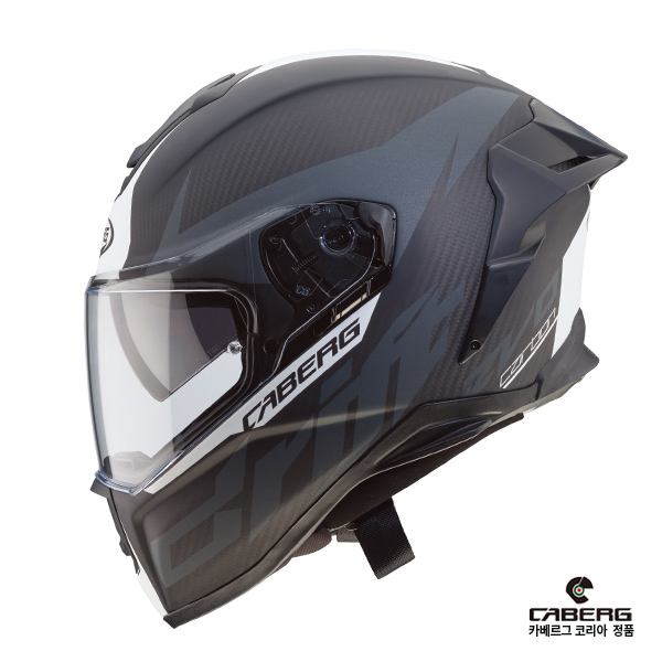 [CABERG] DRIFT EVO CARBON MATT ANTHRACITE WHITE / 드리프트 에보 카본 무광 안트라사이트 화이트 풀페이스 헬멧