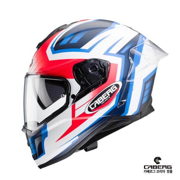 [CABERG] DRIFT EVO GAMMA MATT WHITE RED BLUE / 카베르그 드리프트 에보 감마 매트 화이트 레드 블루 스포츠 풀페이스 헬멧