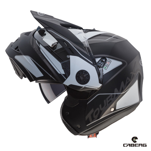 CABERG TOURMAX MARATHON MATT BLACK WHITE ANTHRACITE / 카베르그 투어맥스 마라톤 무광 블랙 화이트 안트라사이트 시스템 헬멧 (PINLOCK 안티포그 렌즈 및 친 커튼 증정)