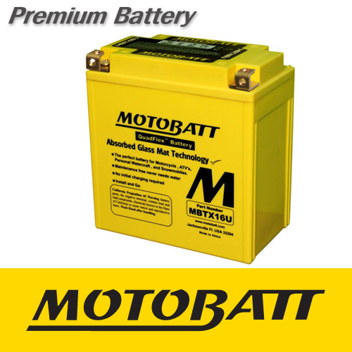 [MOTOBATT] 모토뱃 AGM 배터리 (MBTX16U_YTX16-BS) 스즈키 VL1500(인트루더볼레발드 C90) (09-12)